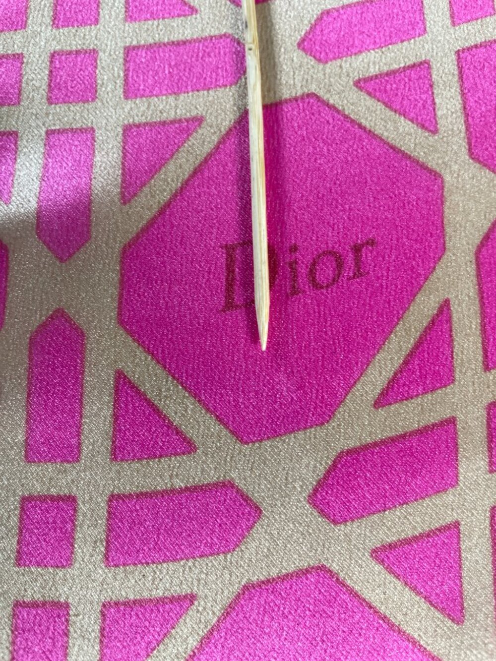 Vintage Christian Dior Silk Chiffon Scarf Leopard Pink Logo 66" x 24" - Picture 14 of 16